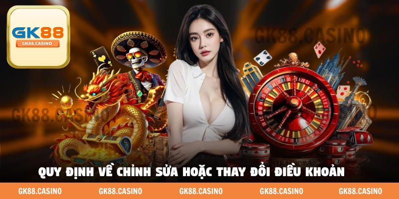 Quy định về chỉnh sửa hoặc thay đổi chính sách điều khoản